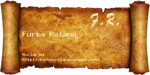 Furka Roland névjegykártya